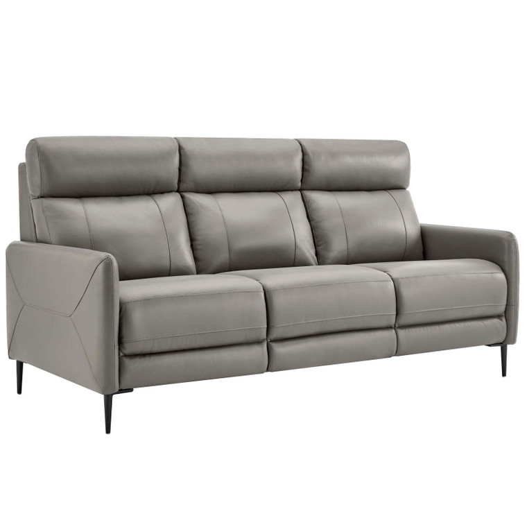 Huxley Leather Sofa EEI-4561-GRY By Modway Furniture