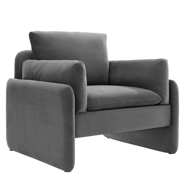 Indicate Performance Velvet Armchair EEI-5152-CHA By Modway Furniture
