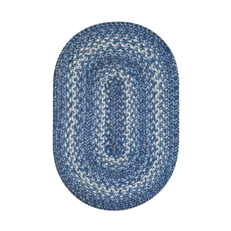 Homespice 13" x 19" Placemat Oval Denim Jute Braided Accessories - Pack Of 4 594686