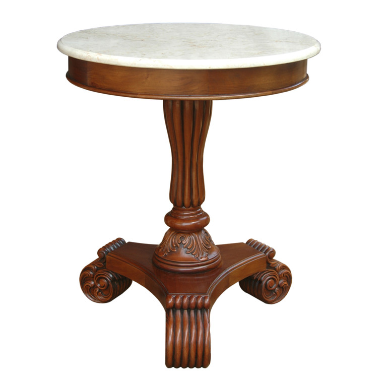 Bella Side Table With Marble Top ST-139M By Anderson Teak