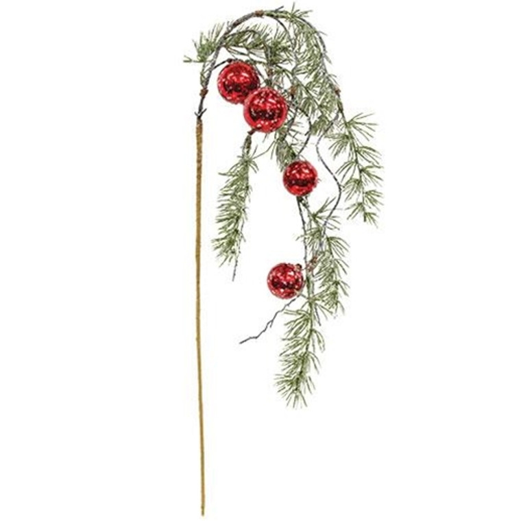 Red Bulb And Pine Spray FXBR6355 By CWI Gifts