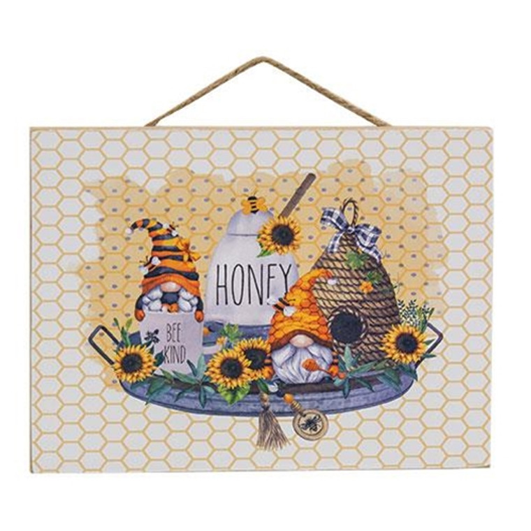 Gnomes & Honey Hanging Sign G06820 By CWI Gifts