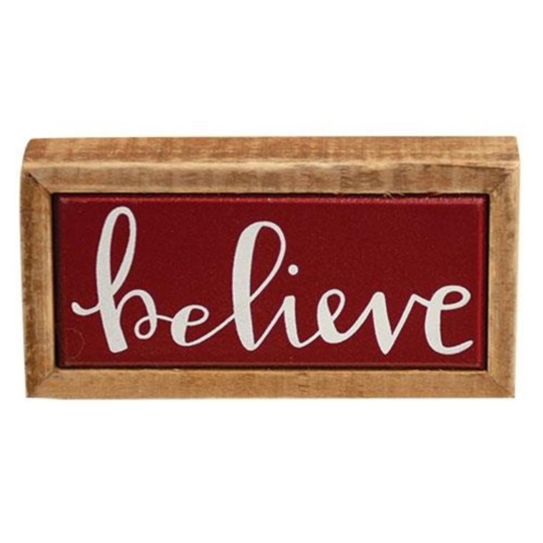 Mini Believe Box Sign G109410 By CWI Gifts