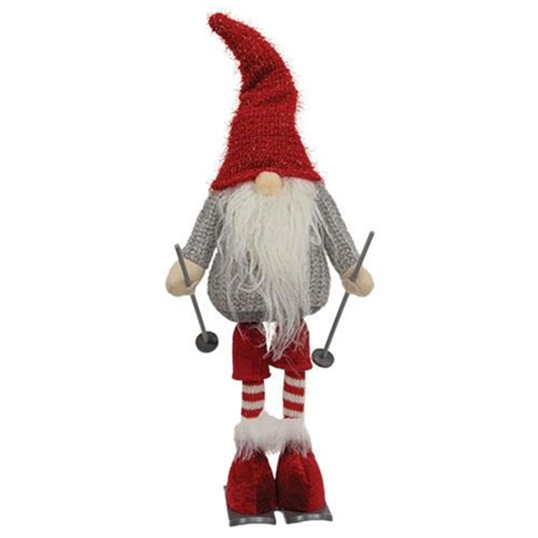 Skiing Red Hat Santa Gnome GADC3004 By CWI Gifts