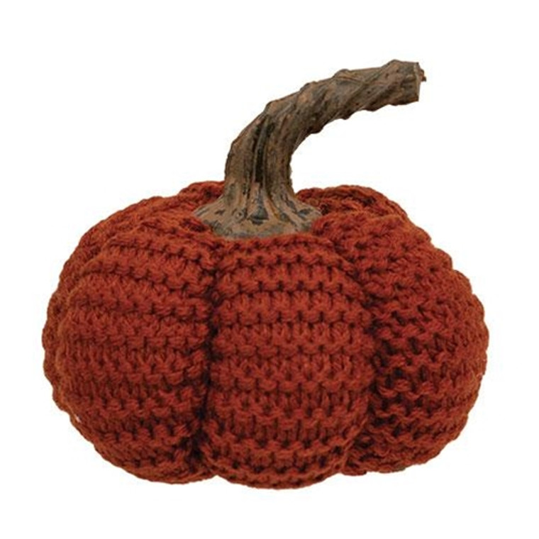 Orange Knit Pumpkin 3.5" GDFF12978 By CWI Gifts