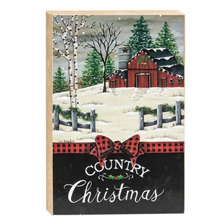 Country Christmas Block GKEN1098A By CWI Gifts