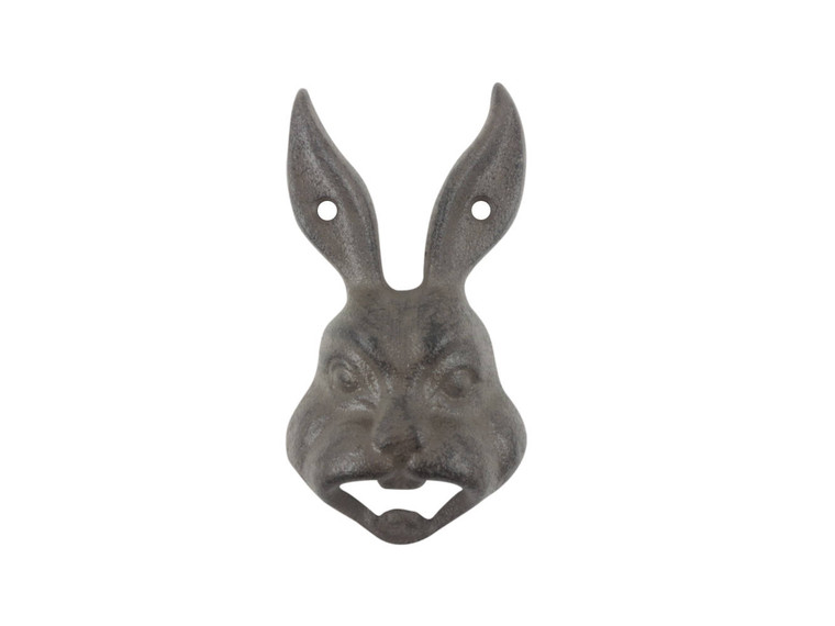 Cast Iron Rabbit Head Wall Mounted Bottle Opener 5" k-9038-Rabbit-cast-iron By Wholesale Model Ships