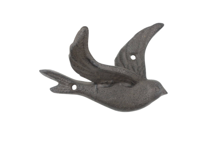 Cast Iron Flying Bird Decorative Metal Wing Wall Hook 5.5" k-9185-cast-iron By Wholesale Model Ships