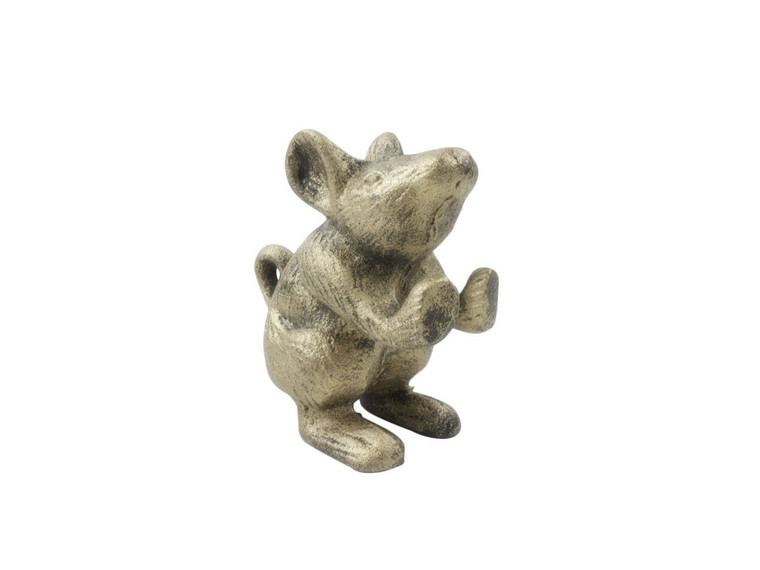 Rustic Gold Cast Iron Mouse Door Stopper 5" K-1342-gold By Wholesale Model Ships