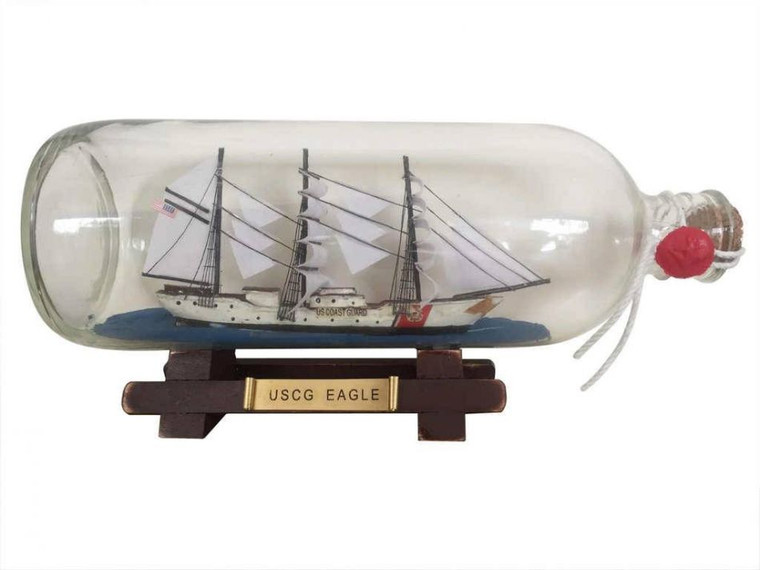 United States Coast Guard Uscg Eagle Model Ship In A Glass Bottle 9" Eagle-Bottle By Wholesale Model Ships
