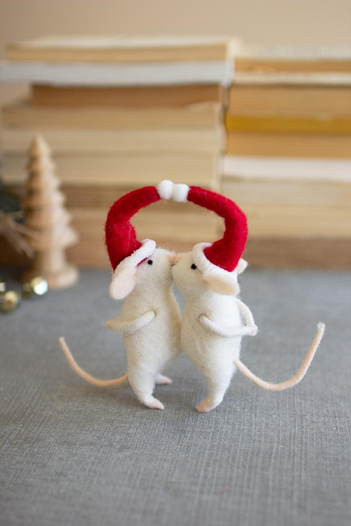 Kissing Felt Christmas Mice CHB2288 By Kalalou