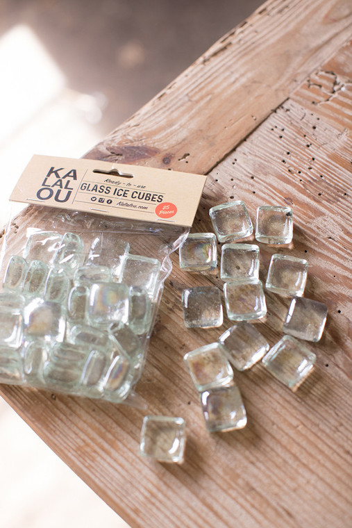 (Bag Of 25) Glass Ice Cubes CKG1000-BAG By Kalalou