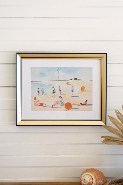 Framed Beach Print Under Glass #2 CMK1080 By Kalalou