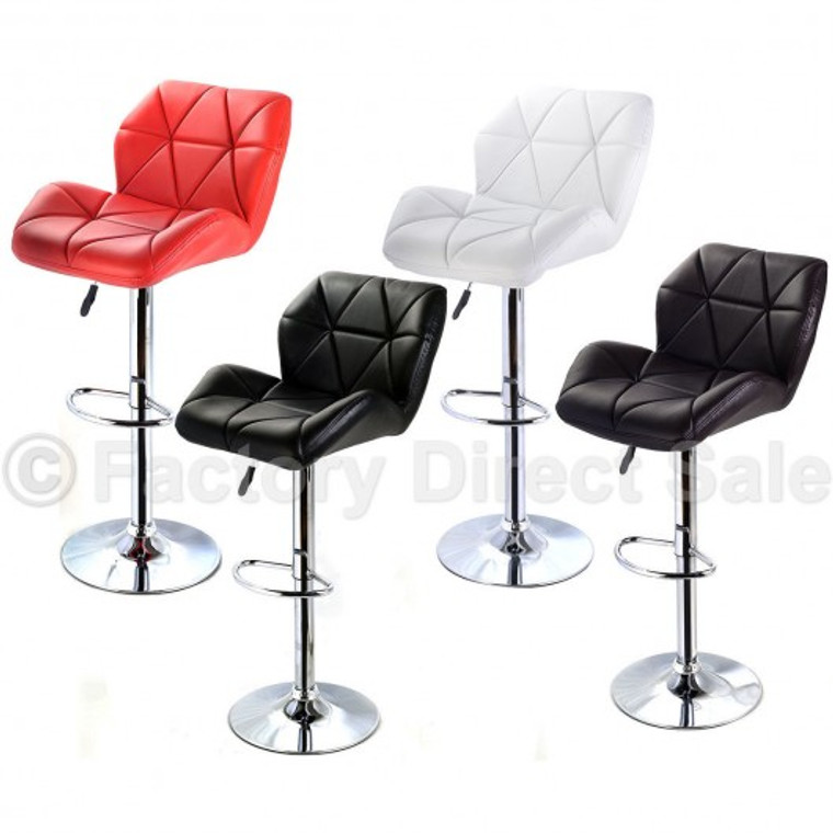 1 Pc Pu Leather Hydraulic Swivel Dinning Chair Barstools Adjustable Bar Stools-Brown HW48547BN