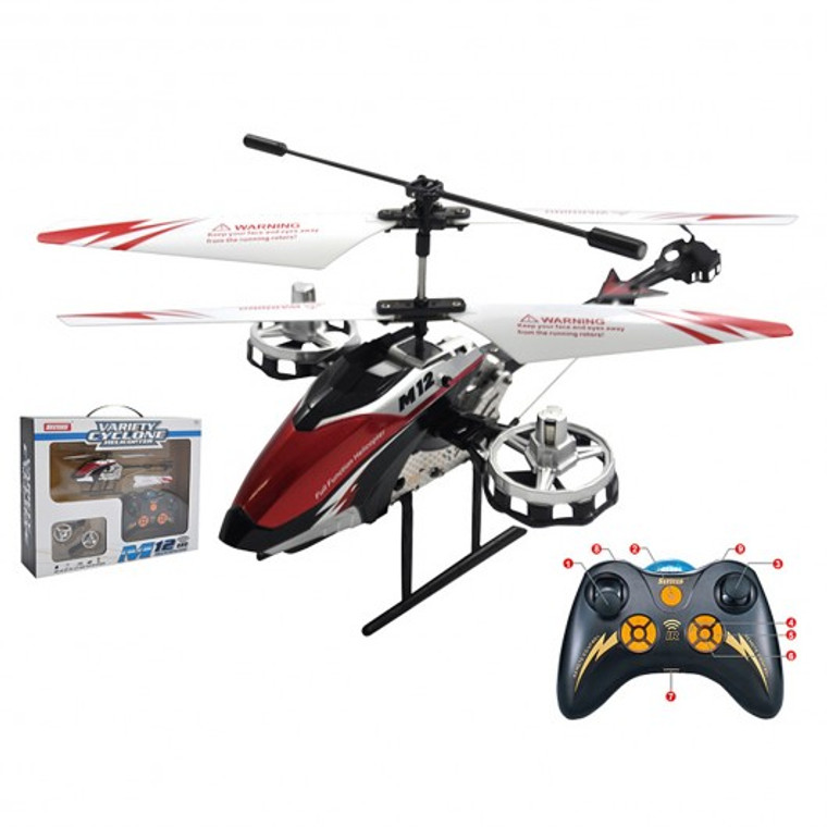 New Skytech 4.5Ch M12 Infrared Rc Helicopter Shoot Bubbles With Gyro 3 Color-Red TY306586RE