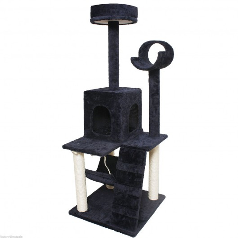 52" Cat Tree Condo Furniture Scratch Post Pet House Navy PS5187NY
