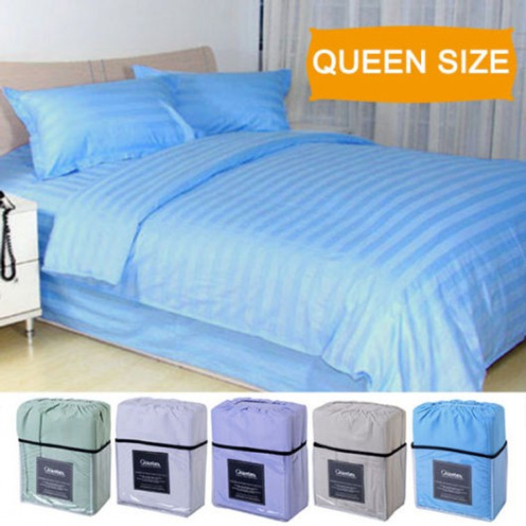 1800 Count 4 Piece Bed Sheet Set Deep Pocket 5 Color Available Queen Size New-Off White HT0711