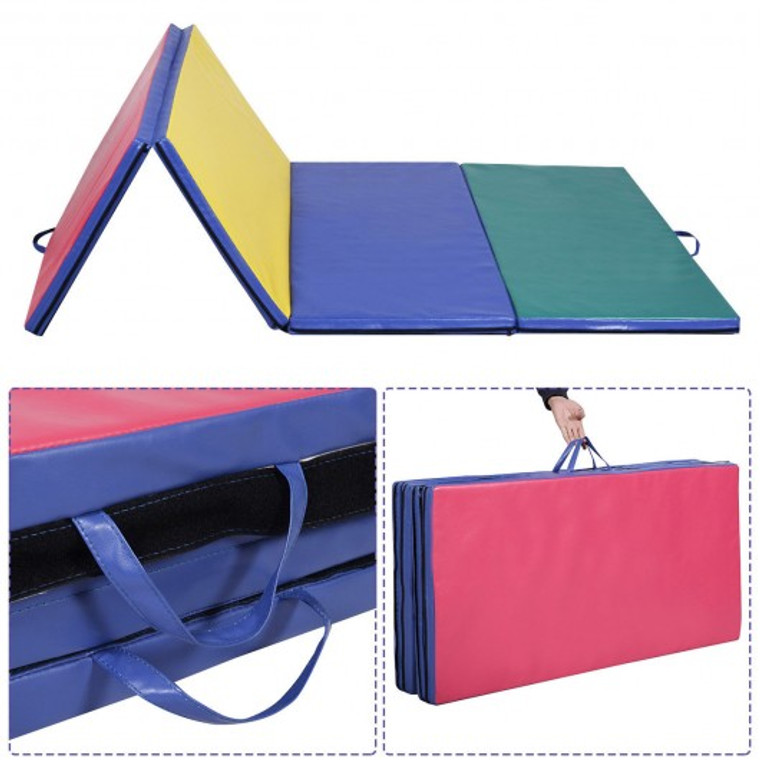 Thick 4' X 8' X 2" Folding Panel Gymnastics Mat SP31588M
