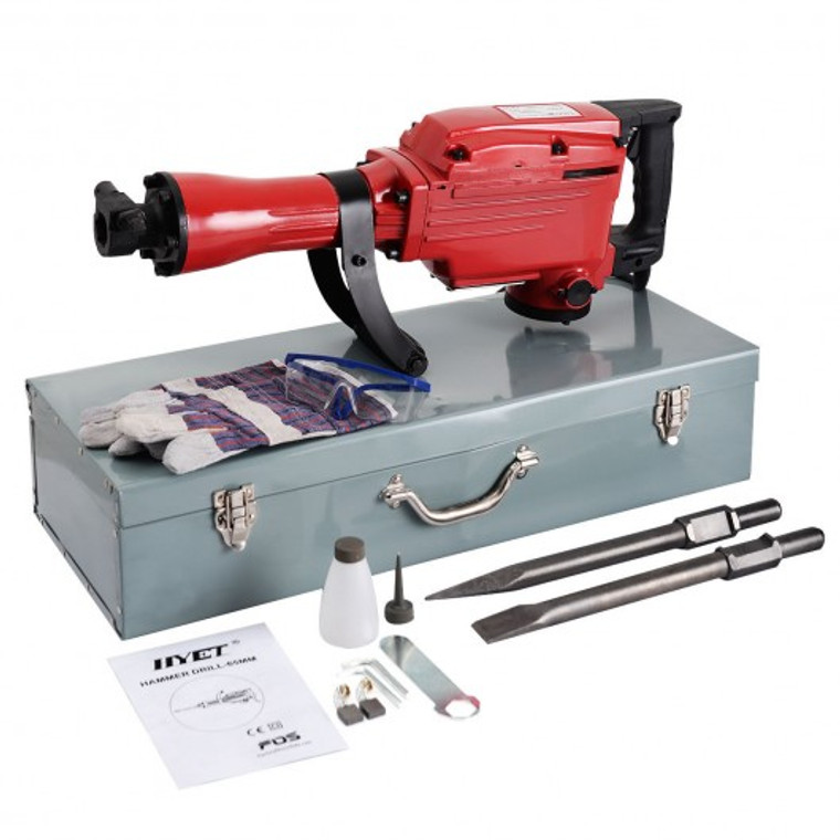 Heavy Duty 1500W Electric Demolition Jack Hammer Concrete Breaker Punch ET1127-110V