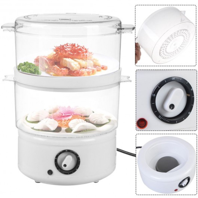 Electric Kitchen Double-Tiered Food Steamer HW51746