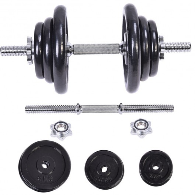 44 Lbs Adjustable Cap Gym Weight Dumbbell Set SP34894