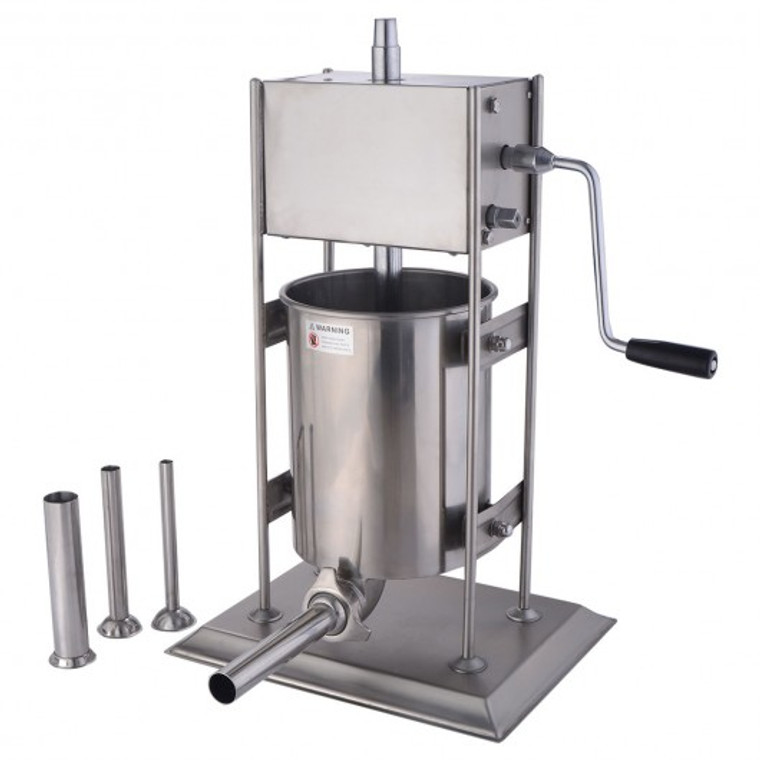 10L Vertical Sausage Stuffer 2 Speed Filler Meat Maker Machine Stainless Steel KC40431