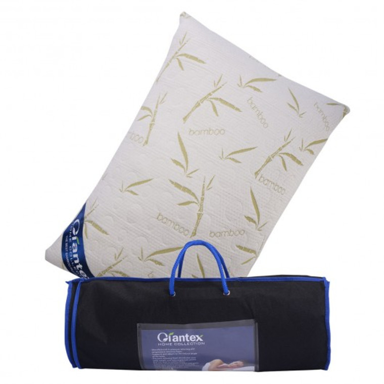 Bamboo Memory Foam Hypoallergenic Pillow With Carry Bag HT0912