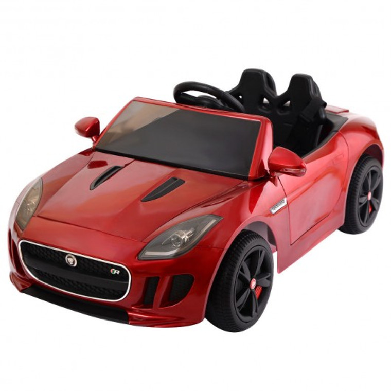 Jaguar F-Type 12V Battery Power Kids Ride On Car Licensed Mp3 Rc Remote Control-Red TY324143RE