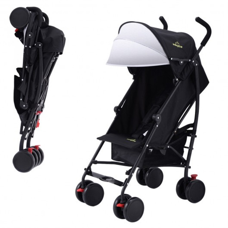 Lightweight Umbrella Baby Toddler Stroller With Storage Basket-Black BB4619BK