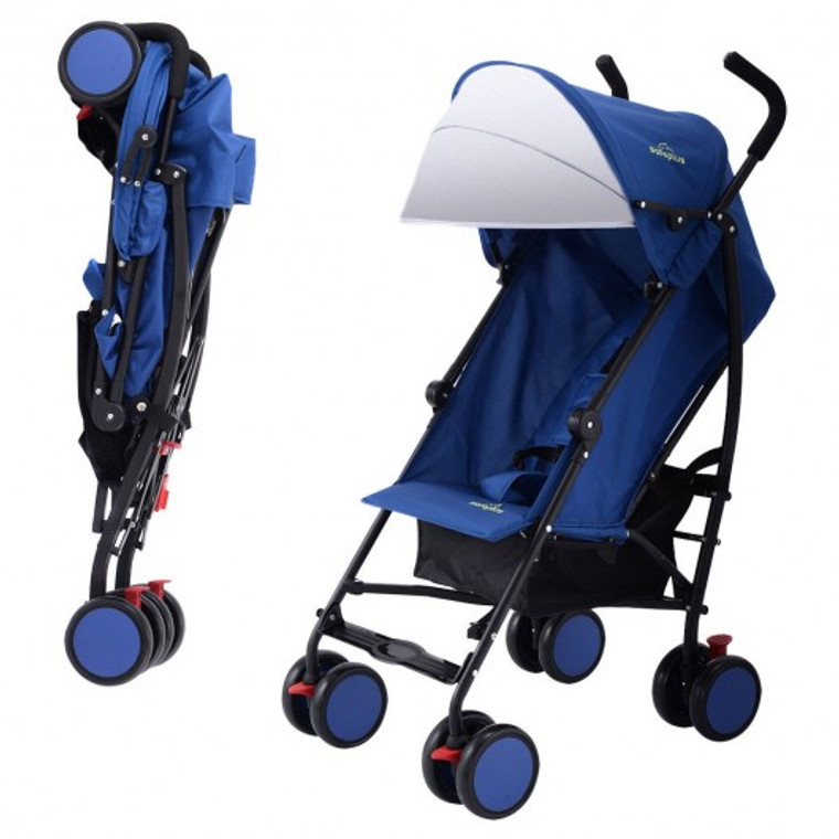 Lightweight Umbrella Baby Toddler Stroller With Storage Basket-Blue BB4619BL