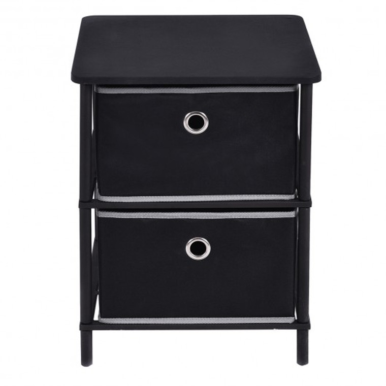 2-Tier Night Stand W/ 2 Baskets HW54187