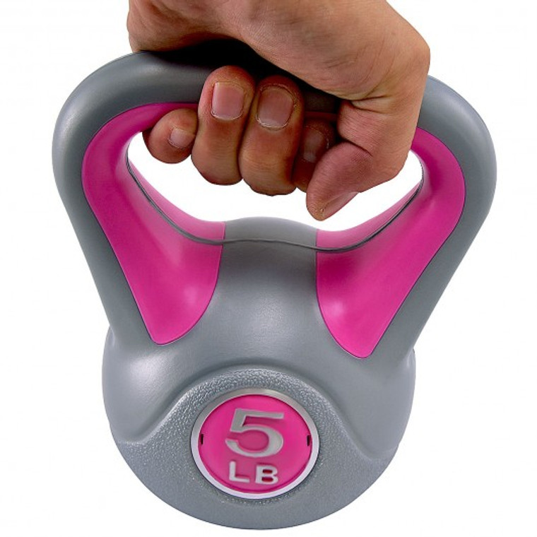 Kettlebell Exercise Fitness Body 5-45Lbs Weight Loss Strength Training Workout-5 Lbs SP35471