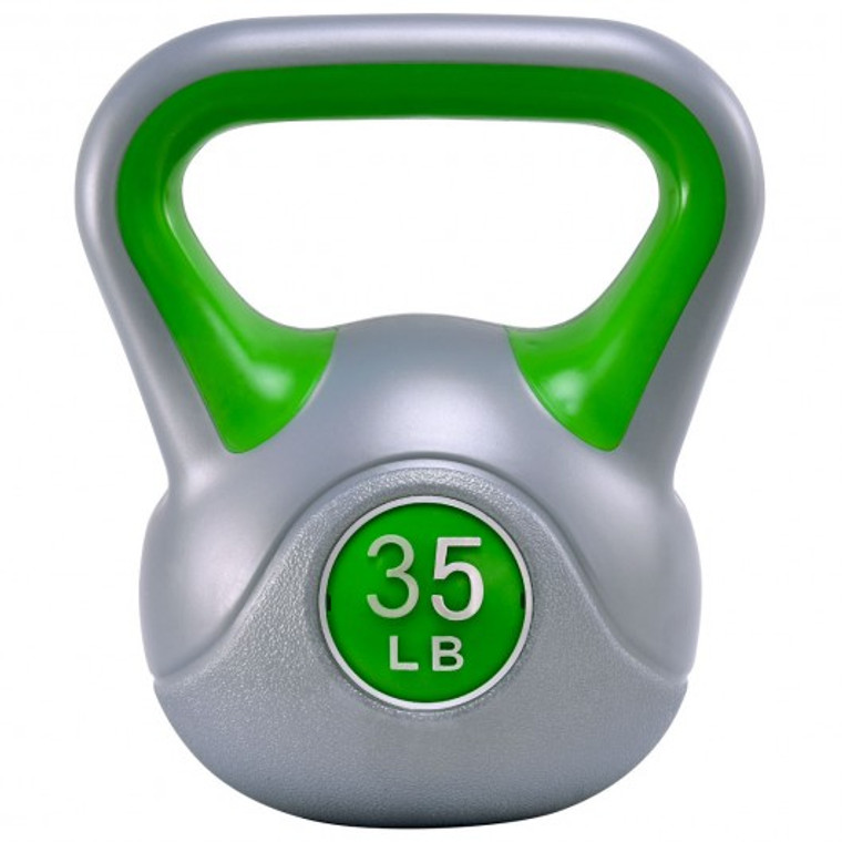 Kettlebell Exercise Fitness Body 5-45Lbs Weight Loss Strength Training Workout-35 Lbs SP35478