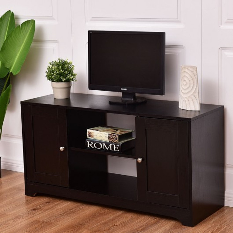 Durable Wooden Tv Stand With Storage Cabinets HW55404