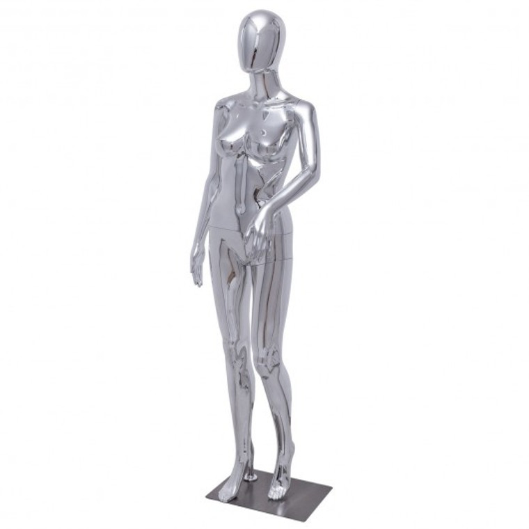 Female Plastic Glossy Full Body Mannequin With Base HW55372