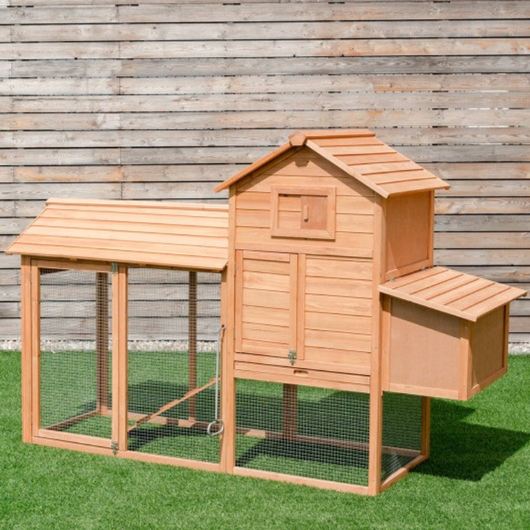 80" Chicken Coop Cage Large Wooden House PS6880+