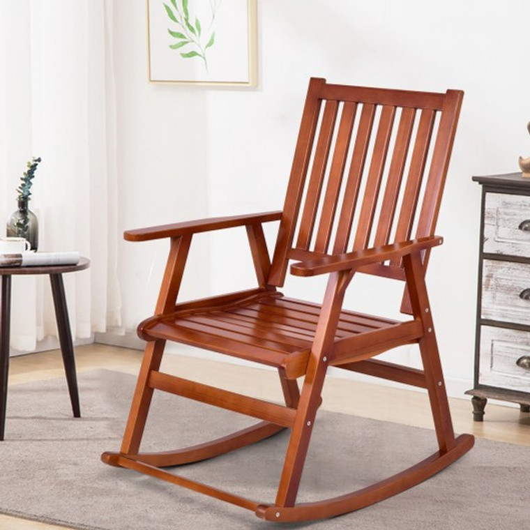 Indoor Outdoor Wood Single Porch Rocking Chair HW56205