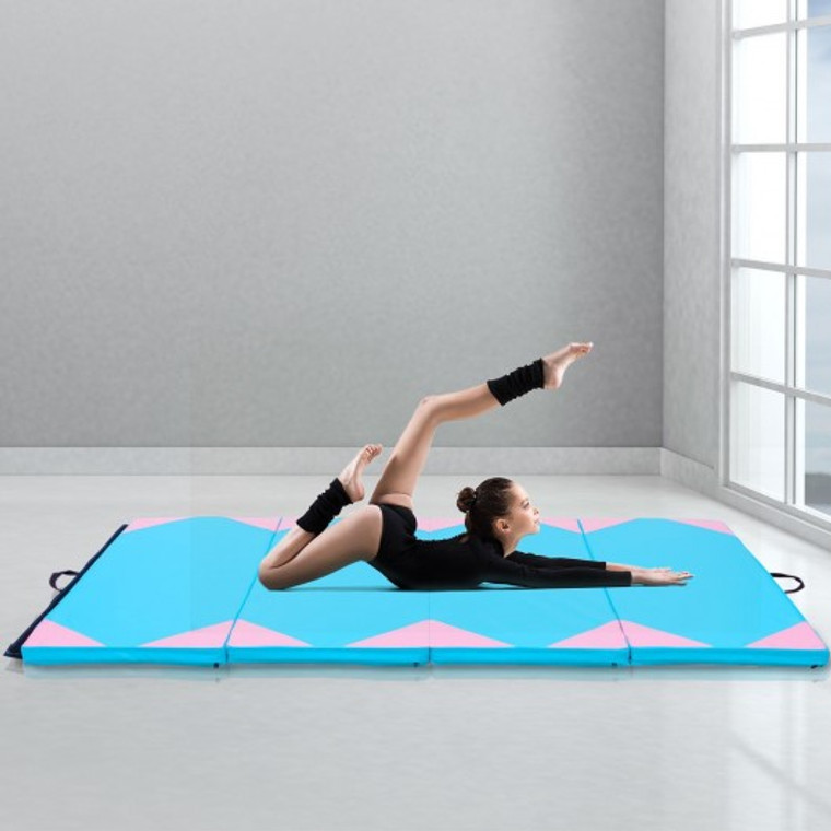 4' X 6' X 2" Thick Folding Panel Gym Fitness Exercise Gymnastics Mat-Purple SP36189PU