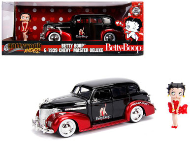1939 Chevrolet Master Deluxe Black With Betty Boop Diecast Figure  