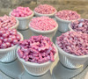 Ultimate Baker pink sprinkles, naturally colored pink sprinkles, pink pearls and pink jimmies