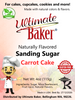 carrot cake flavored sugar, flavored coffee sugar, flavored decorating sugar, cupcake sugar
