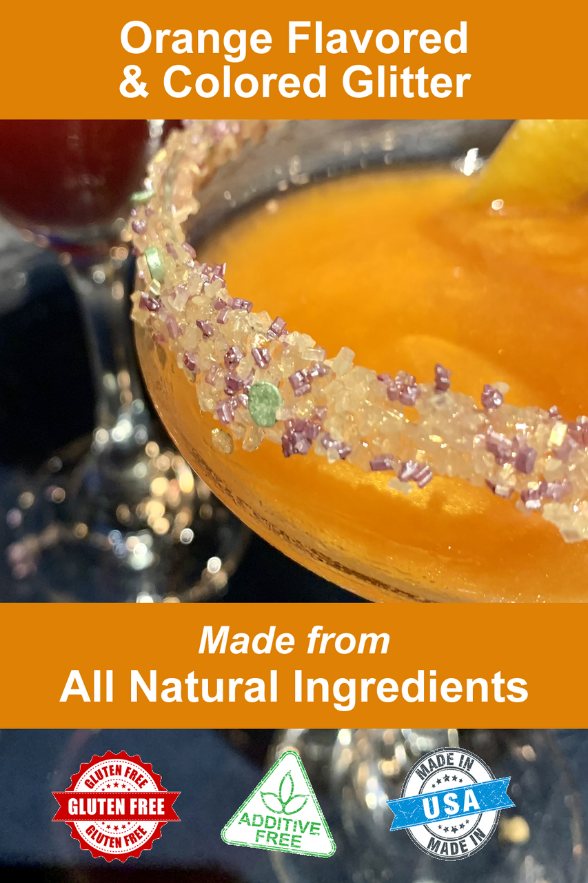 Snowy River Natural Orange Flavored Cocktail Glitter, flavored cocktail glitter cocktail