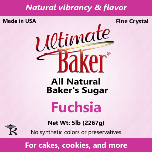 Ultimate Baker Natural Sanding Sugar (Med. Crystals) Pink (1x8oz