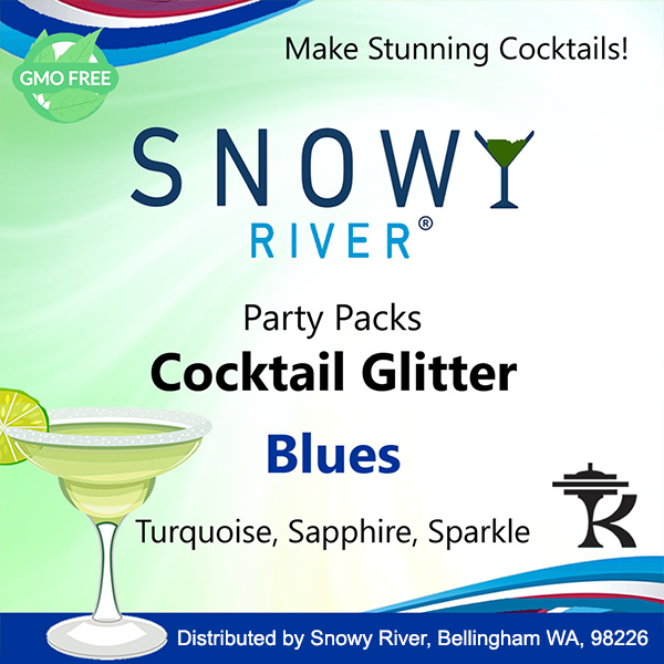 Snowy River Blues Cocktail Sugar-Glitter Pack ,cocktail glitter