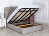 Orchid Storage ottoman wing bed grey linen fabric 