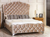 Experience elegance with the Esupasaver Victoria upholstered bed frame, designed with a stylish curved headboard and a matching footboard for a cohesive look.