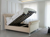Discover the Esupasaver Chloe Ottoman Sleigh Storage Bed Frame, featuring a stylish scrolled headboard and footboard, perfect for adding elegance to your bedroom. Discover the Esupasaver Chloe Ottoman Sleigh Storage Bed Frame, featuring a stylish scrolled headboard and footboard, perfect for adding elegance to your bedroom.