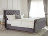 Discover the Esupasaver Chloe Ottoman Sleigh Storage Bed Frame, featuring a stylish scrolled headboard and footboard, perfect for adding elegance to your bedroom. Discover the Esupasaver Chloe Ottoman Sleigh Storage Bed Frame, featuring a stylish scrolled headboard and footboard, perfect for adding elegance to your bedroom.