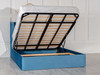 Holly Ottoman Wing bed Coral Blue Smooth Velvet Holly Ottoman Wing bed Coral Blue Smooth Velvet