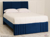 Mila Upholsterd Bed Frame Blue Smooth Velvet